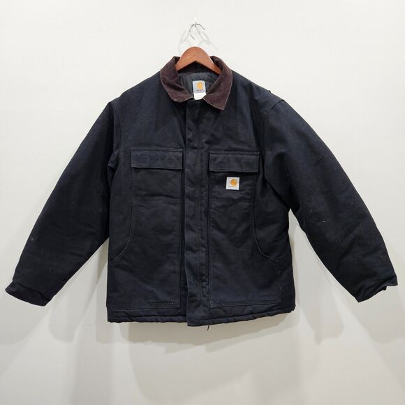 Carhartt Other - Vintage Carhartt C03 Firm Duck Arctic-Lined Work Coat Black Field Chore 90s USA